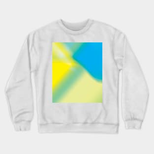 Yellow and Turquoise Blue Abstract Glow Crewneck Sweatshirt